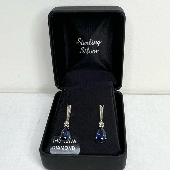 Kohl's Jewelry - Sterling Silver Blue Drop Earrings